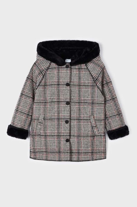 Дитяче пальто з домішкою вовни Mayoral колір чорний Дитяче пальто з домішкою вовни Mayoral колір чорний