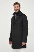 Пальто з домішкою вовни Guess колір чорний перехідний (3597806)