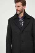 Пальто з домішкою вовни Guess колір чорний перехідний (3597806)