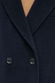 Вовняне пальто Liu Jo колір синій перехідний двобортний Вовняне пальто Liu Jo колір синій перехідний двобортний