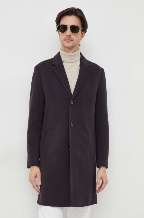 Вовняне пальто BOSS перехідний колір сірий (3577698) Вовняне пальто BOSS перехідний колір сірий (3577698)