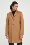 Вовняне пальто Tiger Of Sweden колір коричневий перехідний