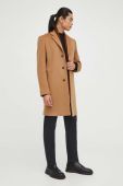 Вовняне пальто Tiger Of Sweden колір коричневий перехідний Вовняне пальто Tiger Of Sweden колір коричневий перехідний