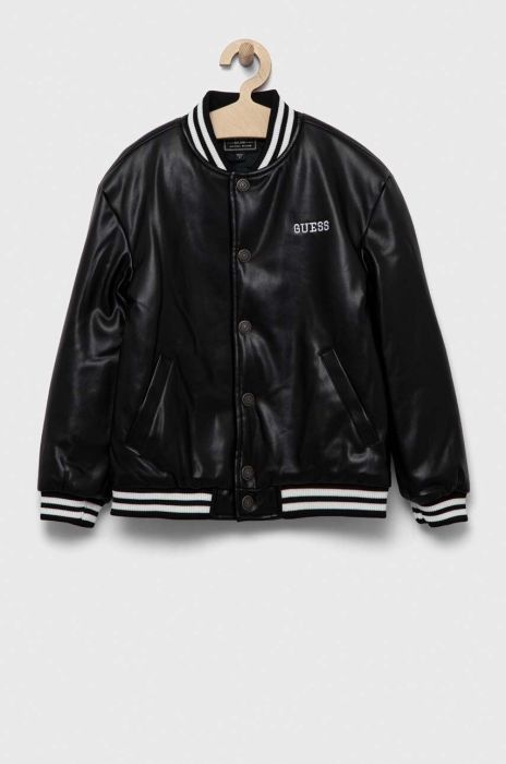 Дитяча куртка-бомбер Guess колір чорний (3329952) Дитяча куртка-бомбер Guess колір чорний (3329952)