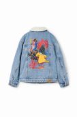 Дитяча джинсова куртка Desigual x Looney Tunes колір блакитний Дитяча джинсова куртка Desigual x Looney Tunes колір блакитний
