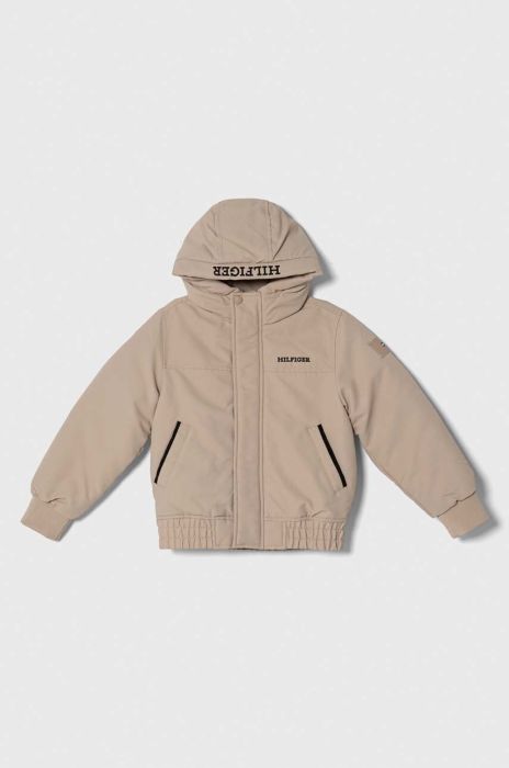 Дитяча куртка Tommy Hilfiger колір бежевий (3434137) Дитяча куртка Tommy Hilfiger колір бежевий (3434137)