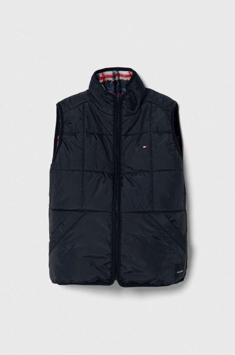 Дитяча двостороння безрукавка Tommy Hilfiger колір синій (3641115) Дитяча двостороння безрукавка Tommy Hilfiger колір синій (3641115)