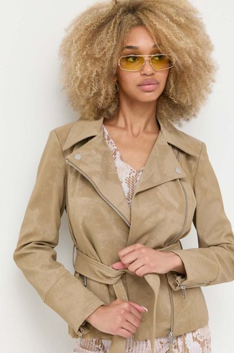 Куртка Guess жіноча колір коричневий перехідна (3327842) Куртка Guess жіноча колір коричневий перехідна (3327842)