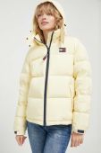 Пухова куртка Tommy Jeans жіноча колір жовтий зимова Пухова куртка Tommy Jeans жіноча колір жовтий зимова