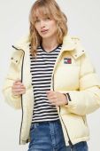 Пухова куртка Tommy Jeans жіноча колір жовтий зимова Пухова куртка Tommy Jeans жіноча колір жовтий зимова