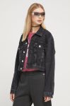 Джинсова куртка Tommy Jeans жіноча колір чорний перехідна oversize (3602059) Джинсова куртка Tommy Jeans жіноча колір чорний перехідна oversize (3602059)