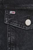 Джинсова куртка Tommy Jeans жіноча колір чорний перехідна oversize (3602059)