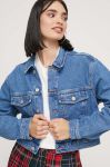 Джинсова куртка Tommy Jeans жіноча перехідна колір блакитний (3605603) Джинсова куртка Tommy Jeans жіноча перехідна колір блакитний (3605603)