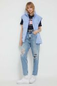 Безрукавка Tommy Jeans жіночий перехідний колір блакитний