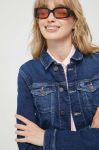 Джинсова куртка Tommy Jeans жіноча колір синій перехідна (3374918) Джинсова куртка Tommy Jeans жіноча колір синій перехідна (3374918)
