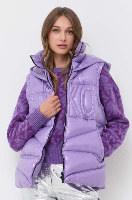 Безрукавка Pinko жіночий колір фіолетовий зимовий Безрукавка Pinko жіночий колір фіолетовий зимовий