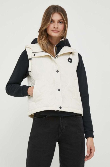 Безрукавка Pepe Jeans Nina жіноча колір бежевий перехідна Безрукавка Pepe Jeans Nina жіноча колір бежевий перехідна