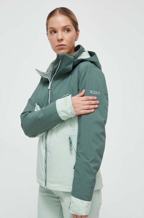 Куртка Roxy Free Jet Block колір зелений Куртка Roxy Free Jet Block колір зелений