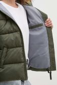 Куртка-бомбер Alpha Industries Hooded Puffer Wmn жіноча колір зелений перехідна oversize
