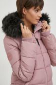 Куртка Alpha Industries Hooded Puffer Wmn жіноча колір рожевий зимова Куртка Alpha Industries Hooded Puffer Wmn жіноча колір рожевий зимова