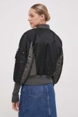 Куртка-бомбер Alpha Industries MA-1 Cyber Wmn жіноча колір чорний перехідна oversize