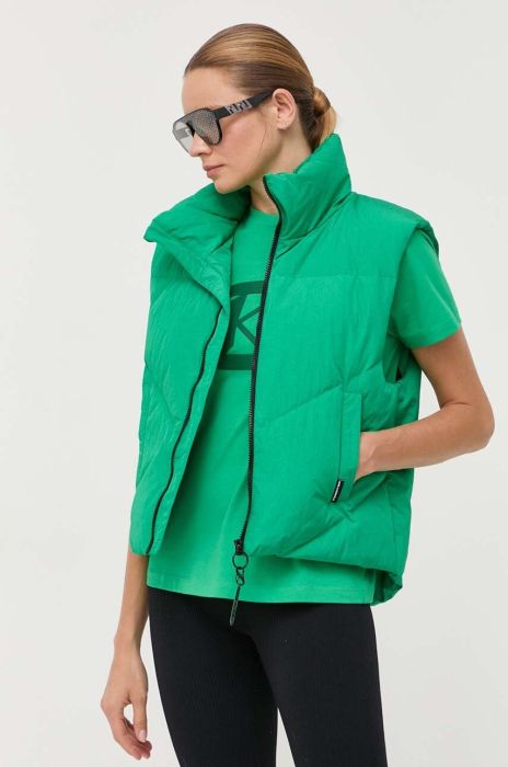 Пухова безрукавка Karl Lagerfeld жіночий колір зелений зимовий (3351592) Пухова безрукавка Karl Lagerfeld жіночий колір зелений зимовий (3351592)