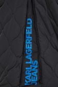 Куртка Karl Lagerfeld Jeans жіноча колір чорний перехідна Куртка Karl Lagerfeld Jeans жіноча колір чорний перехідна
