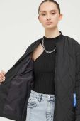 Куртка Karl Lagerfeld Jeans жіноча колір чорний перехідна Куртка Karl Lagerfeld Jeans жіноча колір чорний перехідна