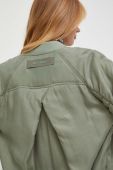 Куртка-бомбер Patrizia Pepe жіночий колір зелений перехідна Куртка-бомбер Patrizia Pepe жіночий колір зелений перехідна