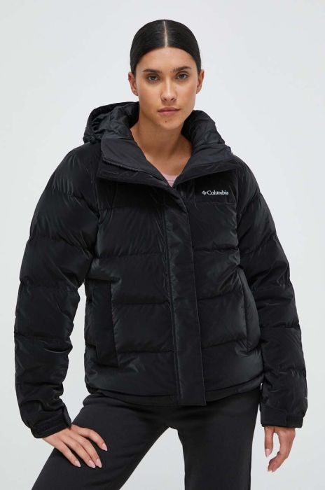 Пухова куртка Columbia Bulo Point II жіноча колір чорний зимова Пухова куртка Columbia Bulo Point II жіноча колір чорний зимова