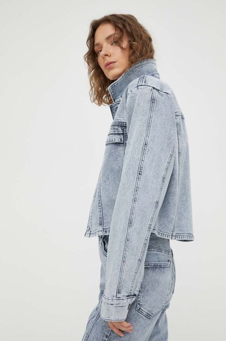 Джинсова куртка Gestuz Janice жіноча перехідна колір блакитний Джинсова куртка Gestuz Janice жіноча перехідна колір блакитний