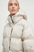 Куртка adidas by Stella McCartney жіноча колір бежевий зимова Куртка adidas by Stella McCartney жіноча колір бежевий зимова