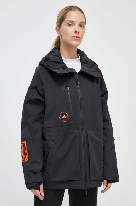 Куртка adidas by Stella McCartney x TERREX True Nature жіноча колір чорний Куртка adidas by Stella McCartney x TERREX True Nature жіноча колір чорний
