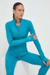 Тренувальна кофта adidas by Stella McCartney TruePurpose колір бірюзовий однотонна Тренувальна кофта adidas by Stella McCartney TruePurpose колір бірюзовий однотонна