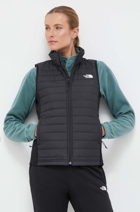 Безрукавка The North Face жіночий колір чорний перехідний Безрукавка The North Face жіночий колір чорний перехідний