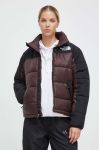 Куртка The North Face жіноча колір коричневий зимова Куртка The North Face жіноча колір коричневий зимова