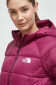 Пухова куртка The North Face жіноча колір фіолетовий зимова