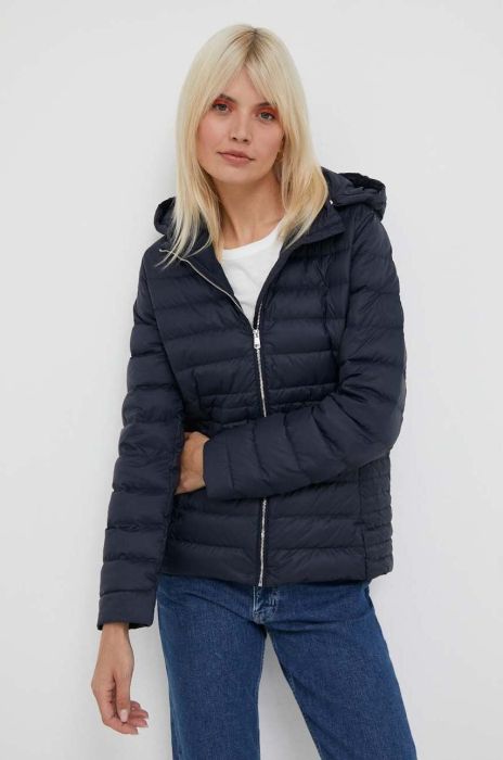 Пухова куртка Tommy Hilfiger жіноча колір синій перехідна (3316436)