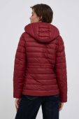 Пухова куртка Tommy Hilfiger жіноча колір бордовий перехідна Пухова куртка Tommy Hilfiger жіноча колір бордовий перехідна