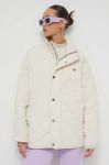 Куртка Dickies жіноча колір бежевий перехідна oversize Куртка Dickies жіноча колір бежевий перехідна oversize