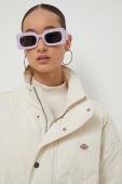 Куртка Dickies жіноча колір бежевий перехідна oversize Куртка Dickies жіноча колір бежевий перехідна oversize