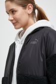 Куртка Puma жіноча колір чорний перехідна oversize Куртка Puma жіноча колір чорний перехідна oversize