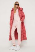 Пухова куртка Twinset жіноча колір рожевий перехідна