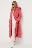 Пухова куртка Twinset жіноча колір рожевий перехідна