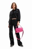 Джинсова куртка Desigual 23WWED33 WOMAN DENIM TRUCKER JACKET жіноча колір чорний перехідна