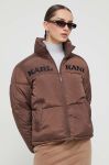 Куртка Karl Kani жіноча колір коричневий зимова Куртка Karl Kani жіноча колір коричневий зимова