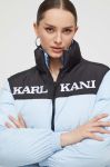 Двостороння куртка Karl Kani жіноча зимова колір блакитний Двостороння куртка Karl Kani жіноча зимова колір блакитний