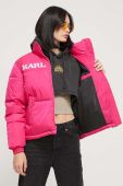 Куртка Karl Kani жіноча колір рожевий зимова Куртка Karl Kani жіноча колір рожевий зимова