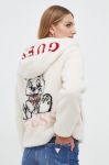 Кофта Guess Guess x Banksy жіноча колір білий Кофта Guess Guess x Banksy жіноча колір білий