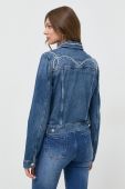 Джинсова куртка Guess жіноча перехідна колір блакитний (3559656)